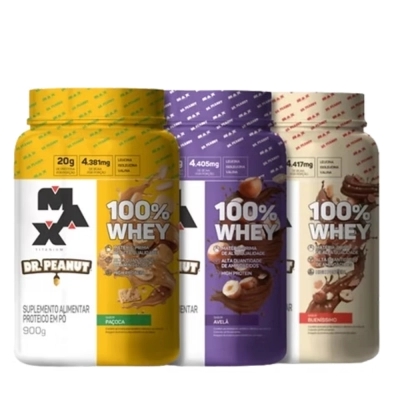 Whey Protein Dr. Peanut 100% Whey 900g, Sabores 900g-Max Titanium 