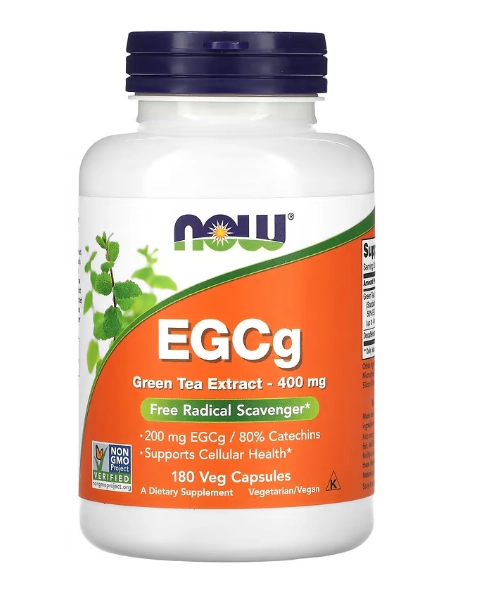 EGCg, Extrato de Chá Verde, 400mg, 180 Cápsulas, Now
