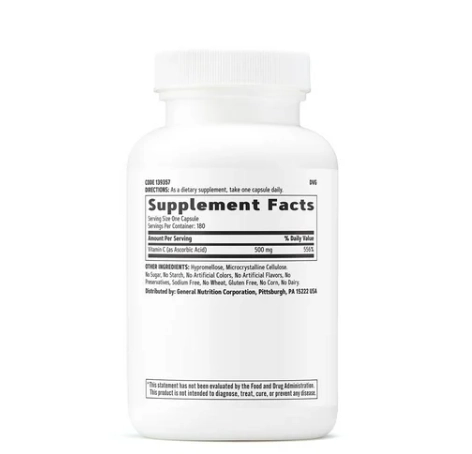 Vitamina C, 500mg, 100 Comprimidos, GNC