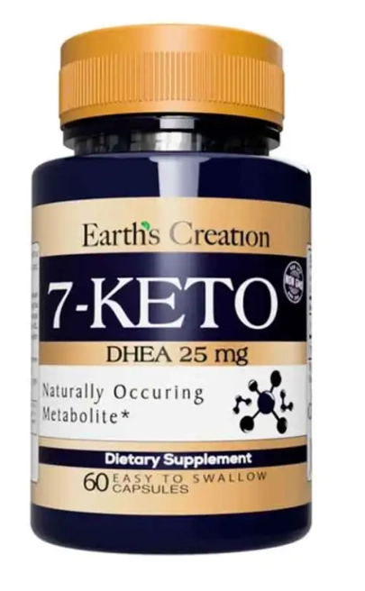 7-Keto 25mg, 60 Cápsulas,  Earth´s Creation