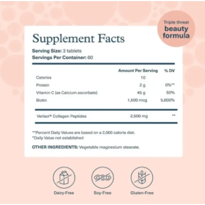 Colágeno Verisol 2500mg, 345 Tabletes, Youtheory 