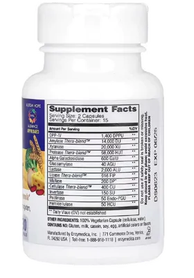 Digest Spectrum, Fórmula para Intolerância Alimentar Múltipla, 30 Cápsulas, Enzymedica