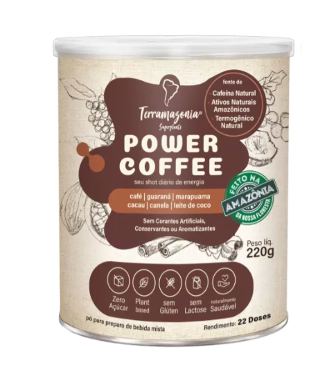 Bebida Energética, Powercoffee, 220g, Terramazonia