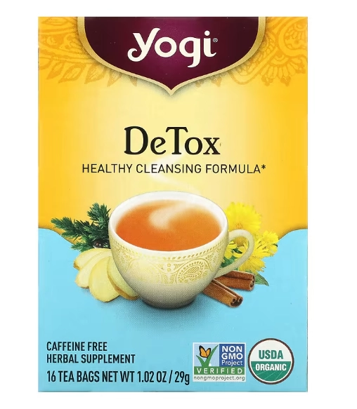 Chá Detox, Sem Cafeína, 16 Saquinhos, 29g, Yogi
