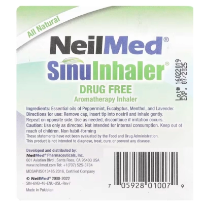 SinuInhaler, Inalador de Aromaterapia, com 2 Inaladores, NeilMed