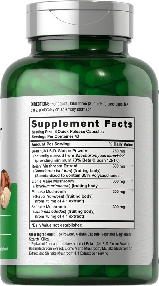 Mushroom Complex  Horbaach (Suplemento de suporte imunológico de cogumelos) 150 capsulas