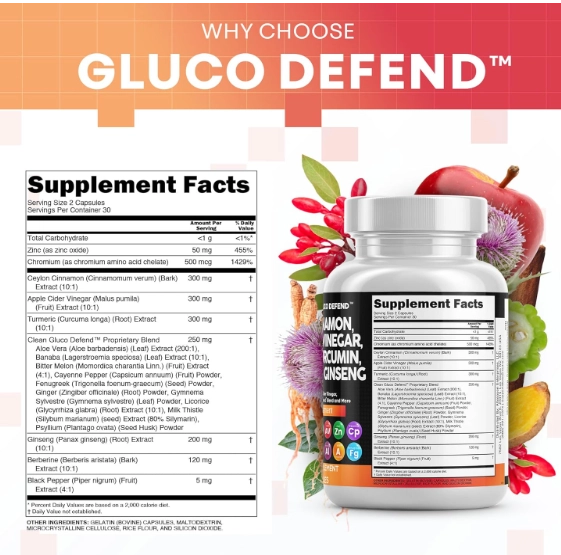 Ceylon Cinnamon com Cúrcuma, Apple Cider Vinegar, Ginseng, Bitter Melon e Berberine, 60 Cápsulas, Clean Nutraceuticals