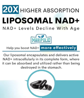 Liposomal NAD+ 1000mg, 60 Cápsulas, Maripolio