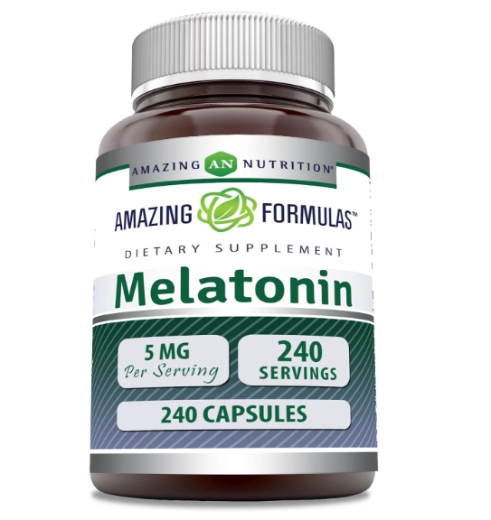 Melatonina 5mg, 240 Capsulas, Amazing Formulas