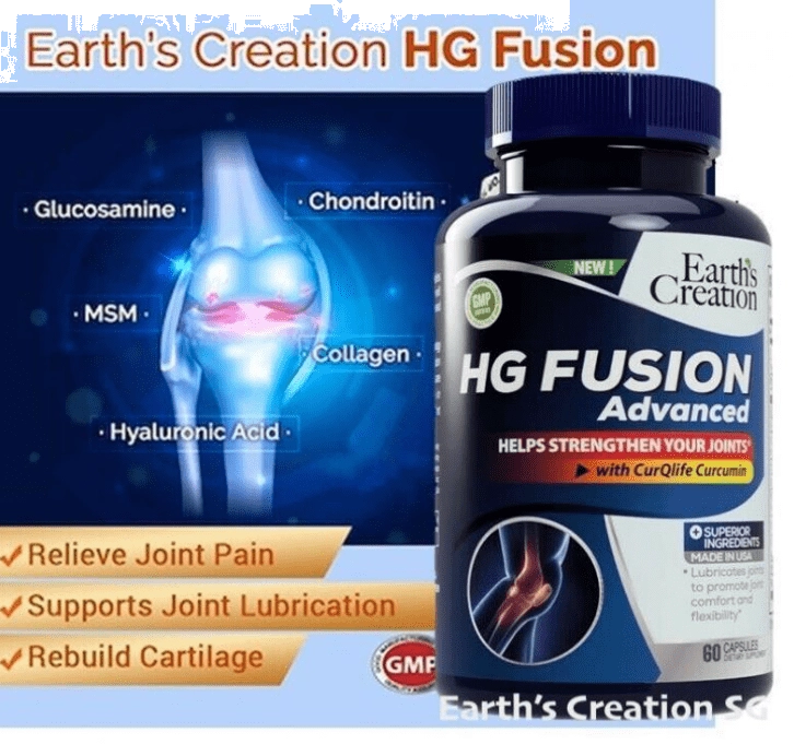 HG Fusion Glucosamina e Condroitina, 60 Cápsulas, Earth's Creation