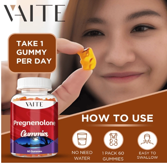 Pregnenolona 100mg, 60 Gomas Sabor Maçã, Vaite