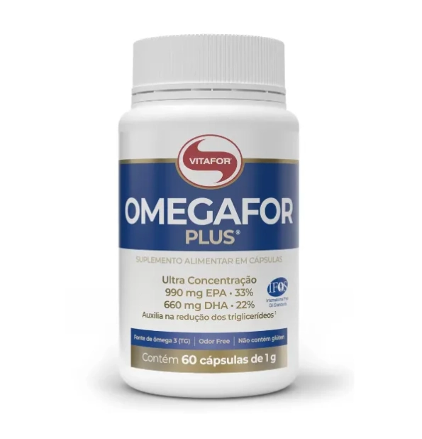 Ômegafor Plus, EPA 990MG/ DHA 660MG, 60 Cápsulas, Vitafor