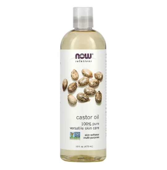 Solução, Óleo de Rícino, 473ml, Now