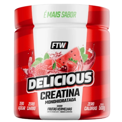 Delicious Creatina Monohidratada, 500g Sabores, FTW