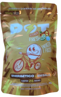 DOT Citrus Fresh, Energia em Bala com Sabor Refrescante de Frutas Cítricas, 25 Sachês