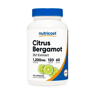 Bergamota Cítrica, 1200mg, 120 Cápsulas, Nutricost