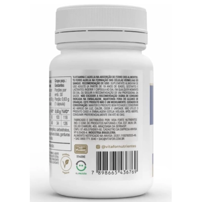 Ferro Quelato Plus, 30 Cápsulas, Vitafor