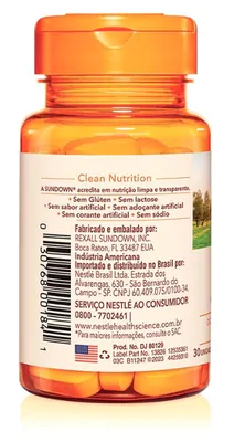 Cálcio 600mg + Vit D, 30 Comprimidos, Sundown