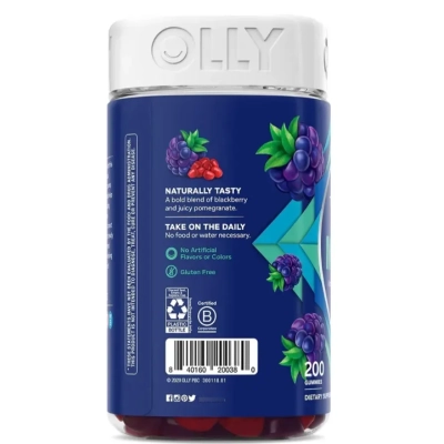 Multivitamínico para Homens, 200 Gomas Sabor Amora, OLLY