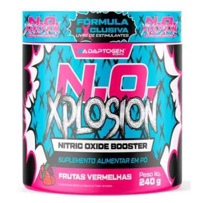 N.O Xplosion, Precursor de Óxido Nítrico, Resistência e Performance, 240g Sabor Frutas Vermelhas, Adaptogen