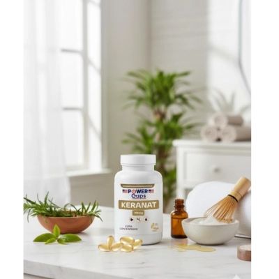 Keranat Suplemento para Crescimento Capilar, 300mg, 60 Cápsulas, Power Caps