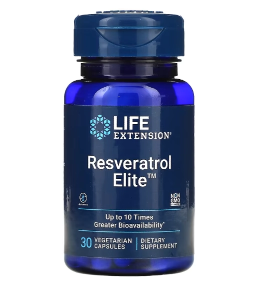 Resveratrol Elite, 167mg, 30 Cápsulas, Life Extension