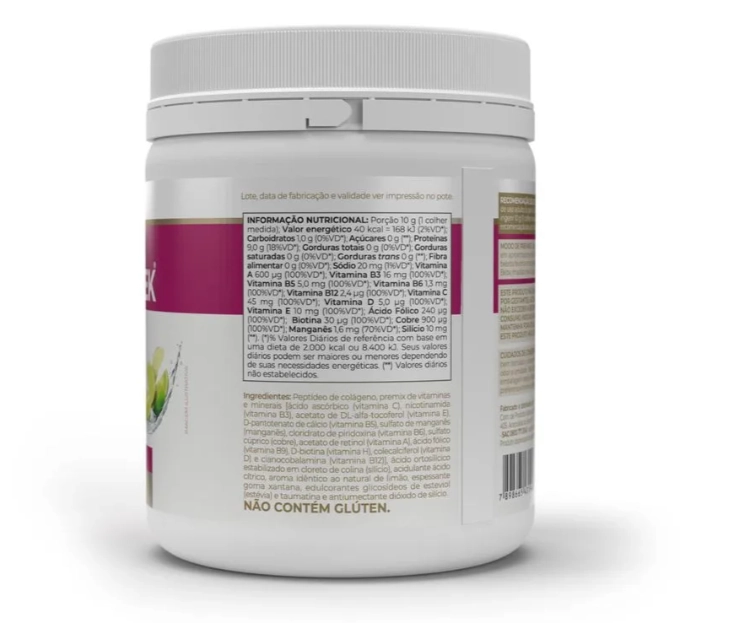 Colágeno Colagentek, 300g, Sabor limão, Vitafor