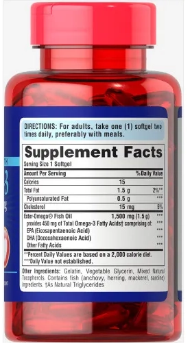 Ômega 3, 1500mg, Extra Força, 60 Cápsulas, Puritans Pride