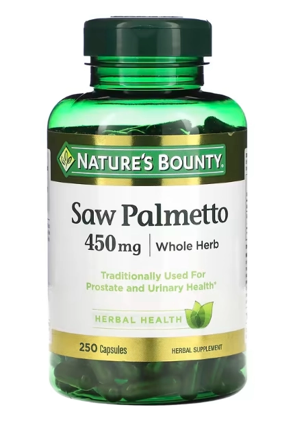 Saw Palmetto, 450mg, 250 Cápsulas, Nature's Bounty