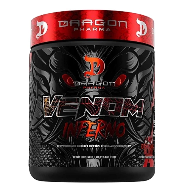 Pré treino, Venom Inferno, 280g, Dragon Pharma
