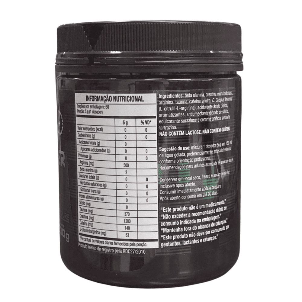 Pré-treino Bone Crusher, Frutas Amarelas, 300g - Frutas Amarelas