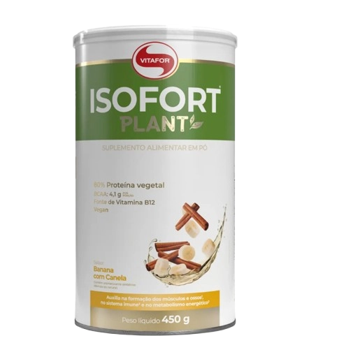 Isofort Plant, 450g Sabor Banana com Canela, Vitafor