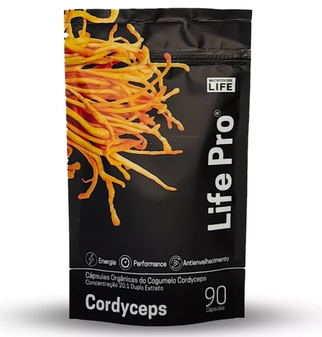 Extrato Cordyceps Militaris,Auxilio a Energia, Vitalidade e Libido, 90 Cápsulas, Microdose Life