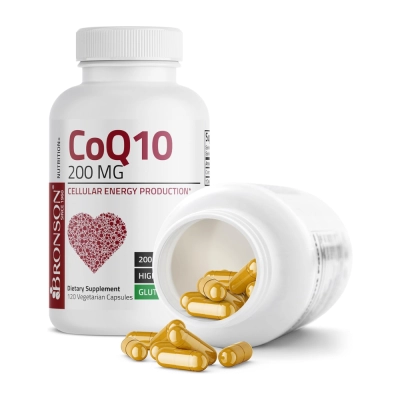 Coenzima CoQ10, 200mg, 120 Cápsulas, Bronson