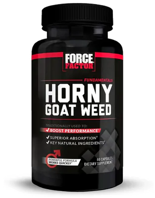 Horny Goat Weed para homens, 750mg, 60 cápsulas, Force Factor