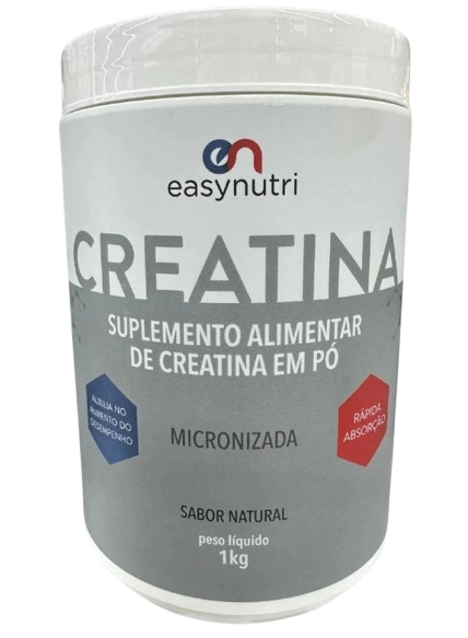 Creatina Monohidratada 100% Pura, 1Kg Sabor Natural, Easy Nutri