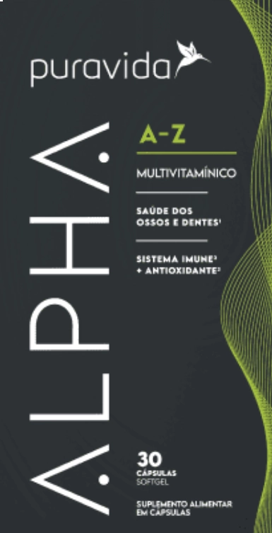 Multivitamínico Alpha A-Z, 30 Cápsulas, PuraVida