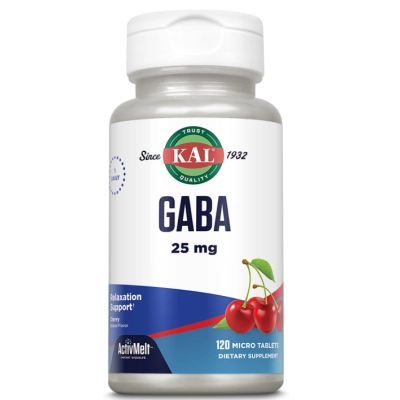GABA 25mg ActivMelt, 120 Microcomprimidos Sabor Cereja, KAL