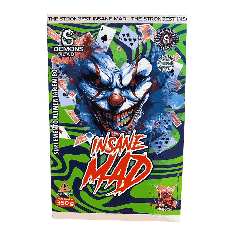 Pré-Treino Insane Mad, 350g Fruit Punch - Demons Lab