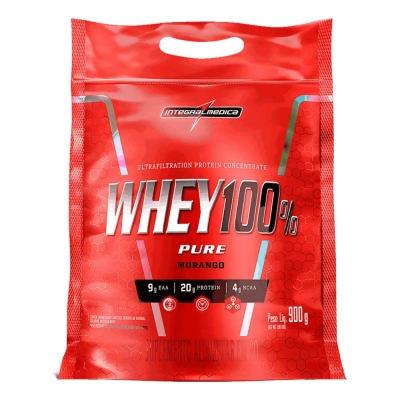 Whey 100% Pure,  Sabores, 900g, IntegralMedica