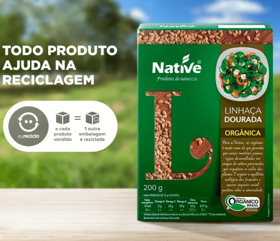 Linhaça Dourada Orgânica, 200g, Native