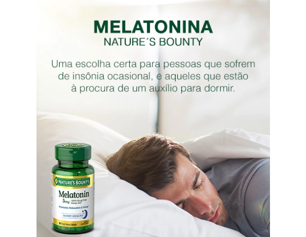 Melatonina, 5mg, 90 cápsulas, Natures Bounty