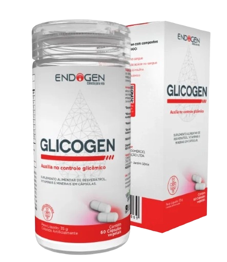 Glicogen, Controle glicêmico e Saúde Metabólica Equilibrada, 60 Cápsulas, Endogen