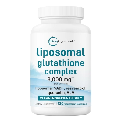 Complexo de Glutationa Lipossomal, 3000mg, Suporte Antioxidante e Desintoxicação, 120 Cápsulas, Micro Ingredients