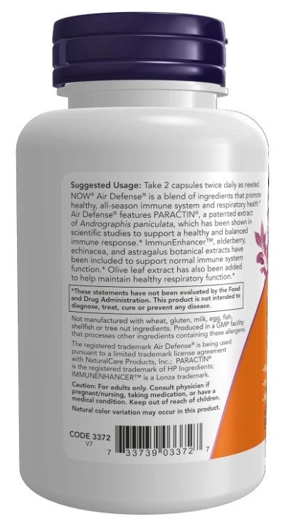 Air Defense, Healthy Immune com Paractin, Suporte Imunológico, 90 Cápsulas, Now