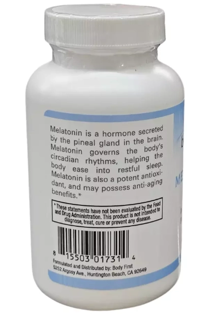 Melatonina 10mg, 240 Cápsulas, Body First