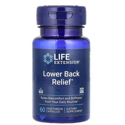Lower Back Relief, Alívio para a Parte Inferior das Costas, 60 Cápsulas, Life Extension
