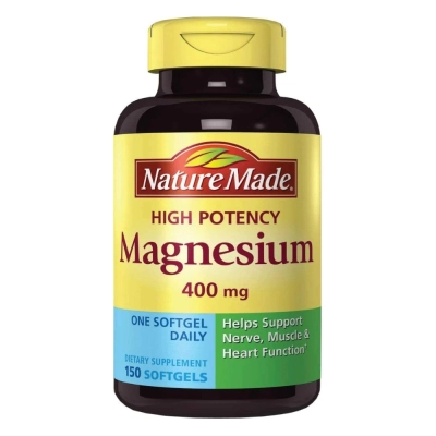 Magnésio Extra Forte 400mg, 150 Softgels, Nature Made