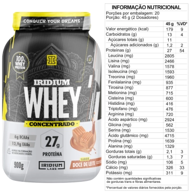 Whey Protein Concentrado, 900g, Iridium Labs