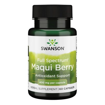 Maqui Berry 400mg, Proteção Antioxidante Avançada, 60 Cápsulas, Swanson